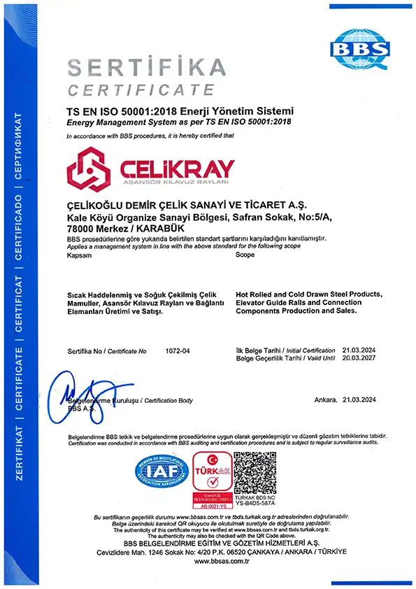 TS EN ISO 50001:2018