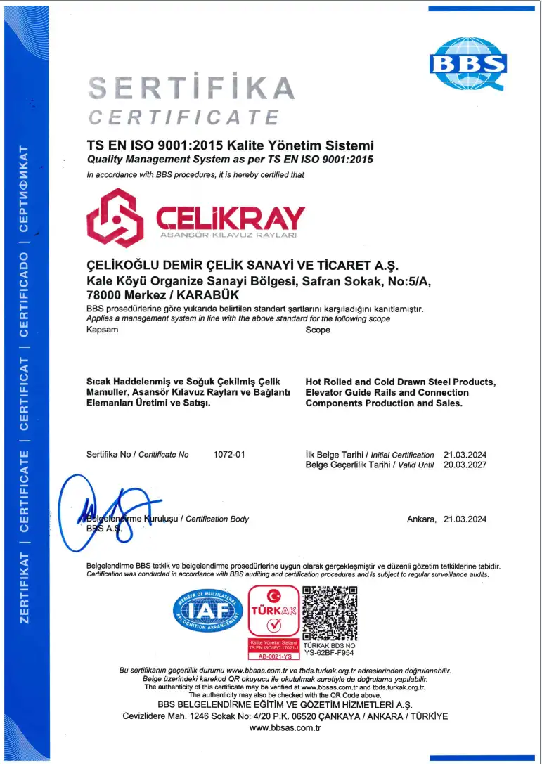 TS EN ISO 9001:2015