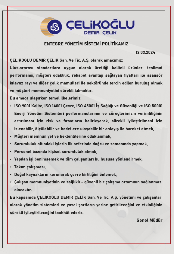 Entegre Yönetim Sistemi